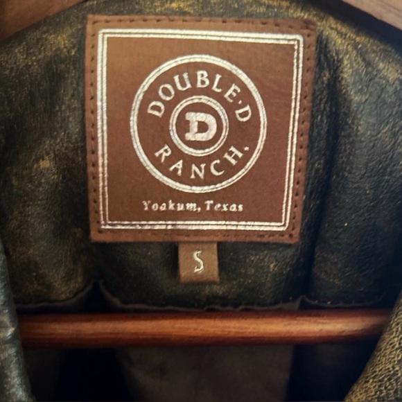 Double d Ranch distressed leather Biker Jacket studded Western boho Rtl $1095 S - Picture 5 of 12